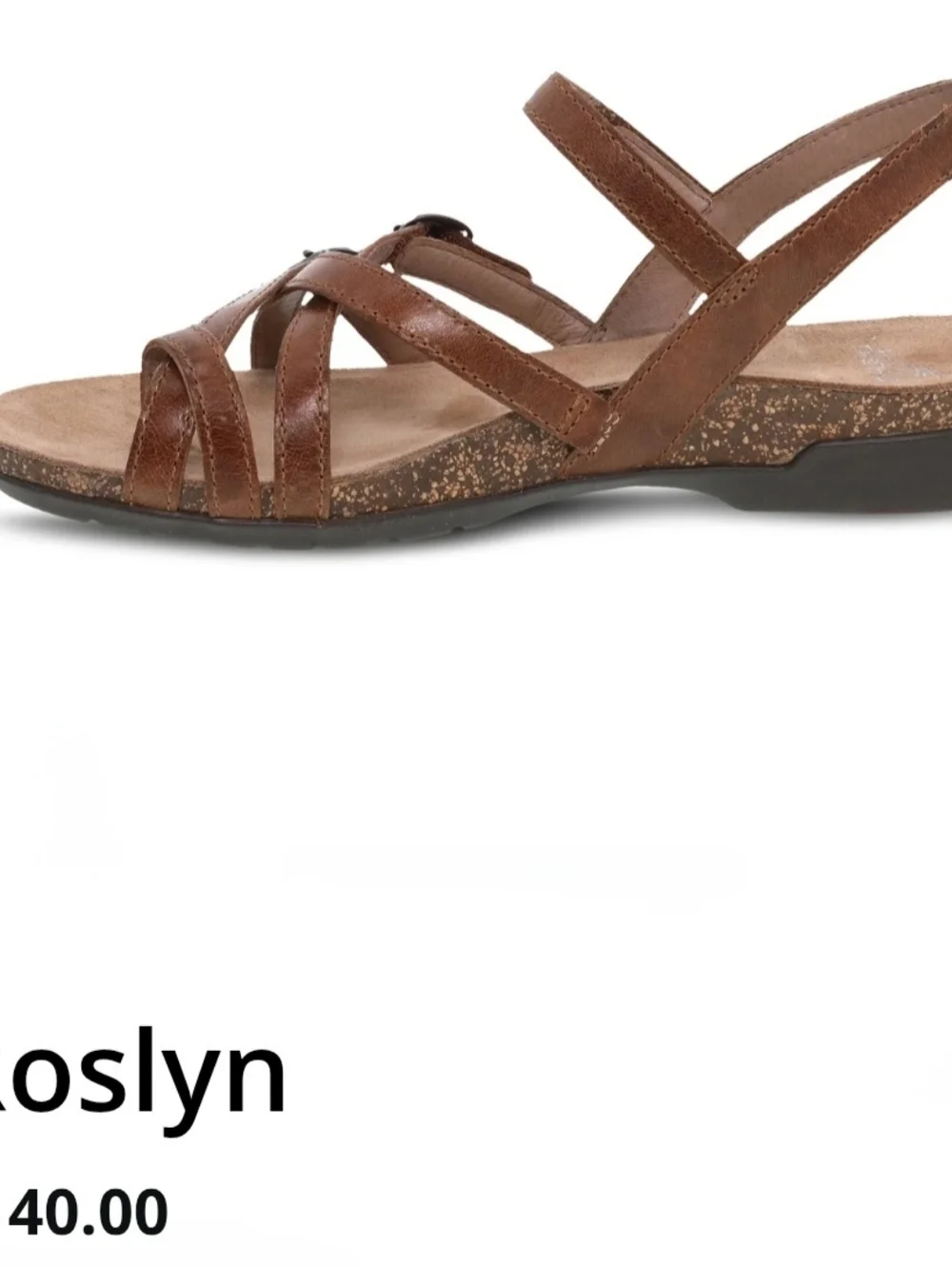 Dansko Roslyn Waxy Burnished Tan Womens Sandals Size 39 - Picture 2 of 9